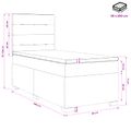 vidaXL Posteľ boxspring s matracom Tmavosivá 90 x 200 cm Zamat