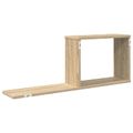 vidaXL Plávajúce police Dub sonoma 80 x 15 x 30 cm Kompozitné drevo