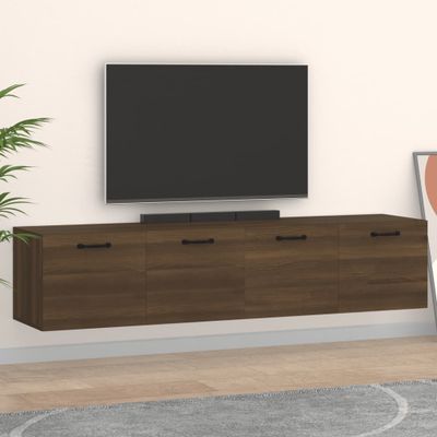 vidaXL Nástenné skrinky 2 ks hnedý dub 60x36,5x35 cm spracované drevo