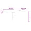 vidaXL Skladací nástenný stôl betónovosivý 100x60x56 cm spracov. drevo