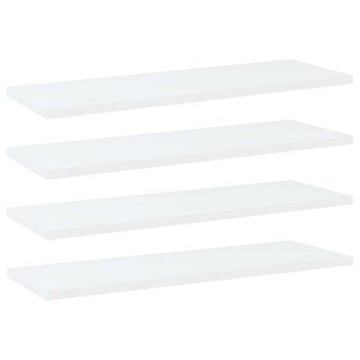 vidaXL Prídavné police 4 ks, biele 60x20x1,5 cm, kompozitné drevo