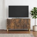 vidaXL TV skrinka 99 x 34,5 x 50 cm Dymový dub Kompozitné drevo