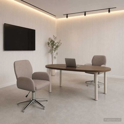 vidaXL Otáčacie stoličky k stolu 2 ks Látka 54 x 58 x 90 cm Sivohnedá
