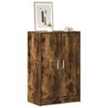 vidaXL Botník dymový dub 60x35x92 cm spracované drevo