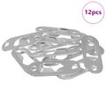 vidaXL Záves s Kľúčovou Otvorom 12 ks Strieborná 45 x 16 x 3.5 mm