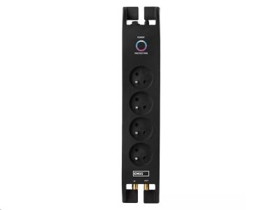 EMOS P54022 přepěťová ochrana 4 zásuvky + anténa, 2m, černá