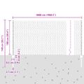 vidaXL Hexagonálny plot s stĺpom 50 x 1 m PVC potiahnutá oceľ Sivá