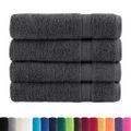 vidaXL Prémiové osušky SOLUND 4 ks antracit 100x150 cm 600 g/m2