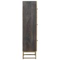 vidaXL Highboard Mosadzná 35 x 30 x 120 cm