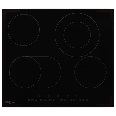 vidaXL Keramická varná doska so 4 platničkami dotykové ovládanie 6600W