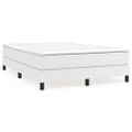 vidaXL Boxspring posteľ s matracom biela 140x200 cm umelá koža