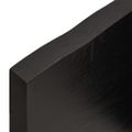 vidaXL Stolová doska tmavohnedá 220x50x(2-4) cm ošetrený dubový masív