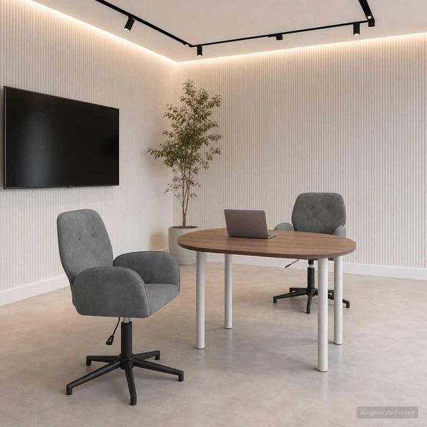 vidaXL Otáčacie stoličky k stolu 2 ks 54 x 55 x 90 cm Tmavosivá Zamat