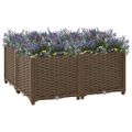 vidaXL Vyvýšený záhon 80x80x38 cm polypropylén