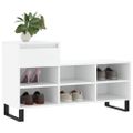 vidaXL Botník biely 102x36x60 cm spracované drevo