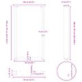 vidaXL Nohy barového stola v tvare U, 2 ks, antracitové, 60 x (100-101) cm, oceľ