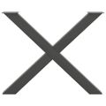 vidaXL Nohy k jedálenskému stolu v tvare X, 3 ks, antracitové, 90 x (72-73) cm, oceľ