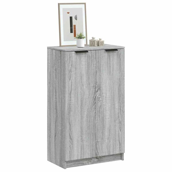 vidaXL Botník sivý dub sonoma 59x35x100 cm spracované drevo
