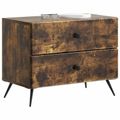 vidaXL Nočný stolík Dymový dub 62 x 34,5 x 47,5 cm Kompozitné drevo