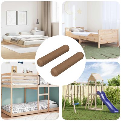 vidaXL Drevené kolíky 2 pcs Hnedá Ø 8 x 35 mm Drevený masív