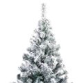 vidaXL Umelý vianočný stromček Biela 180 cm PVC a Oceľ a Plast