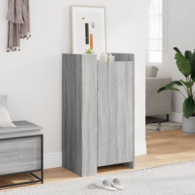 vidaXL Botník sivý dub sonoma 52x37,5x100 cm kompozitné drevo