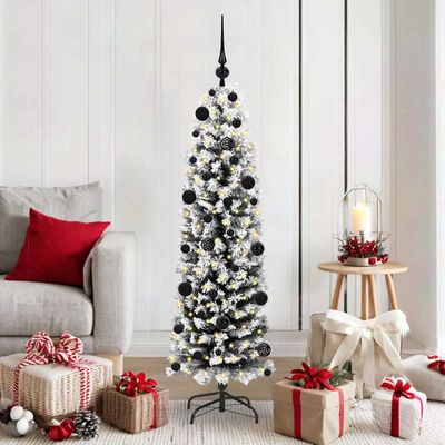 vidaXL Umelý vianočný stromček Zelená 150 cm PVC, oceľ a plast
