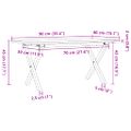 vidaXL Konferenčný stolík v tvare X 90x40x45 cm borovica a oceľ