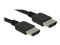 Prémiovo vysoká rýchlosť - kábel HDMI s ethernetom - HDMI s pínmi (male) do HDMI s pínmi (male) - 2 m - trojnásobne tienená krútená dvojlinka - čierna - podporuje 4K, podpora Dolby DTS-HD Master Audio