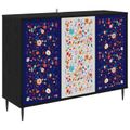 vidaXL Servírovacia skriňa MAINZ Čierny dub 102 x 33 x 76 cm