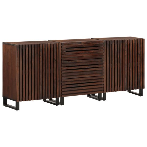 vidaXL Komody 3 ks 60x34x75 cm mangový masív