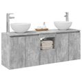 vidaXL Set kabinetov do kúpeľne 3 ks Betónovo sivá 49,5 x 35 x 63 cm