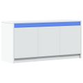 vidaXL TV stolík s LED biely 100x34x50 cm kompozitné drevo