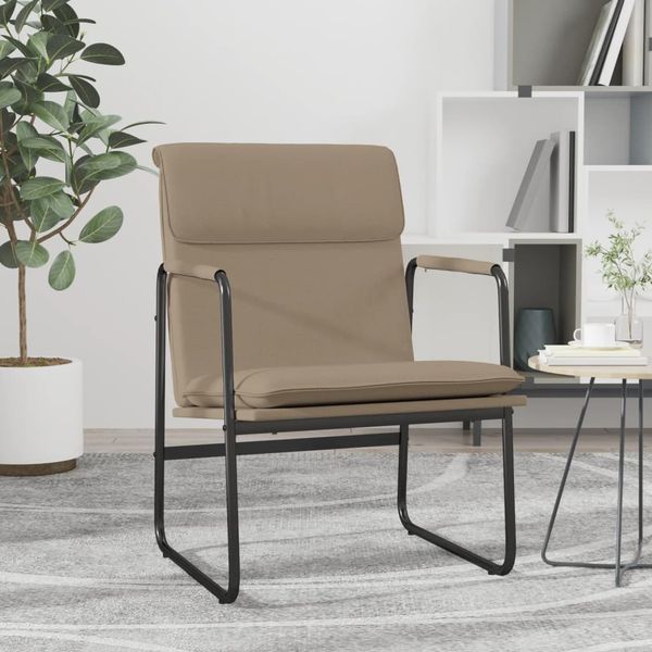 vidaXL Kreslo kapučínové 55x64x80 cm umelá koža