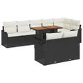 vidaXL Súprava záhradných pohoviek 9 ks Čierna Poly ratan