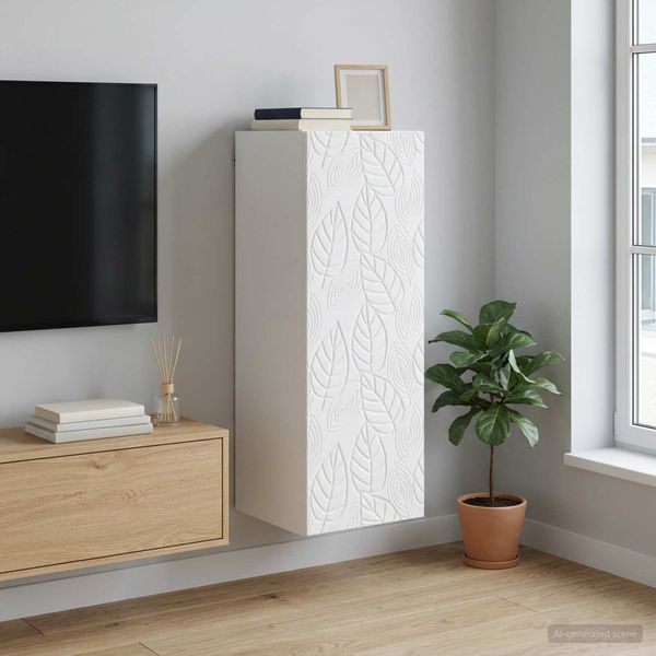 vidaXL Nástenná skrinka Biela 33 x 34,5 x 90 cm Kompozitné drevo