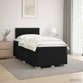 vidaXL Posteľ boxspring s matracom Čierna 120 x 200 cm Látka