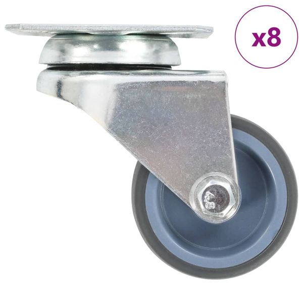 vidaXL Dvojité otočné kolieska 8 ks, 50 mm