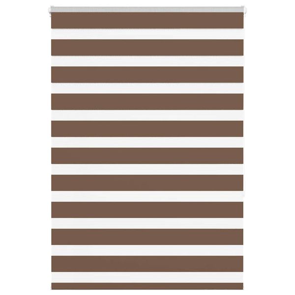 vidaXL Zebra roleta hnedá 95x150 cm šírka látky 90,9 cm polyester