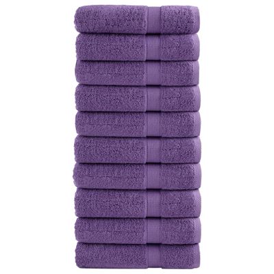 vidaXL Prémiové osušky SOLUND 10 ks fialové 100x150 cm 600 g/m2