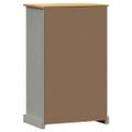 vidaXL Skrinka na topánky VIGO 60x35x96 cm sivá masívna borovica
