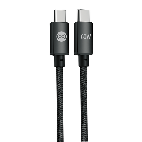 Forever Vibe cable USB-C - USB-C 1,0 m 60W dark grey