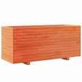 vidaXL Záhradný kvetináč voskovohnedý 110x40x49,5 cm masívna borovica
