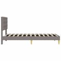 vidaXL Rám postele s čelnou doskou Sivohnedá 80 x 200 cm Látka