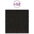 vidaXL Nástenné panely 12 ks čierne 30x30 cm zamatové 1,08 m²