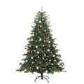 vidaXL Umelý vianočný stromček Zelená 180 cm PVC, kov a plast