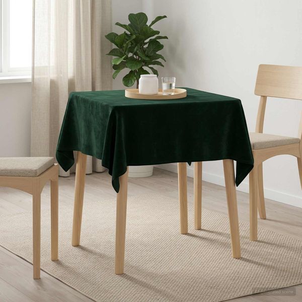 vidaXL Uterák na stôl Štvorcový Tmavozelená 110 x 110 cm Polyester
