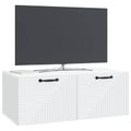 vidaXL Nástenná TV skrinka Biela 78,5 x 41 x 30 cm Kompozitné drevo
