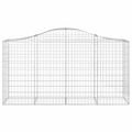 vidaXL Oblúkové gabiónové koše 18 ks 200x50x100/120cm pozinkov. železo