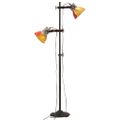 vidaXL Podlahová lampa s 2 tienidlami viacfarebná E27